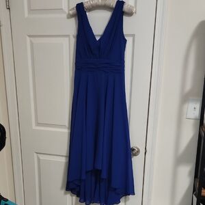 Chic Royal Blue High Low Dress